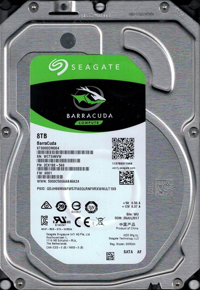 Жорсткий диск Seagate Barracuda SATA3 256 MB 5400 rpm 3,5" 8 TB (ST8000DM004)