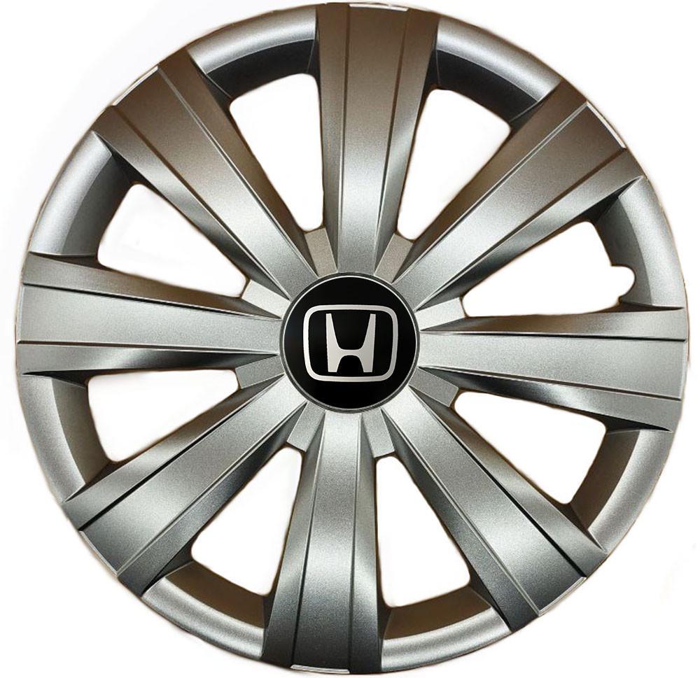 Колпаки SJS 328 с логотипом Honda R15 4 шт. Серебристый