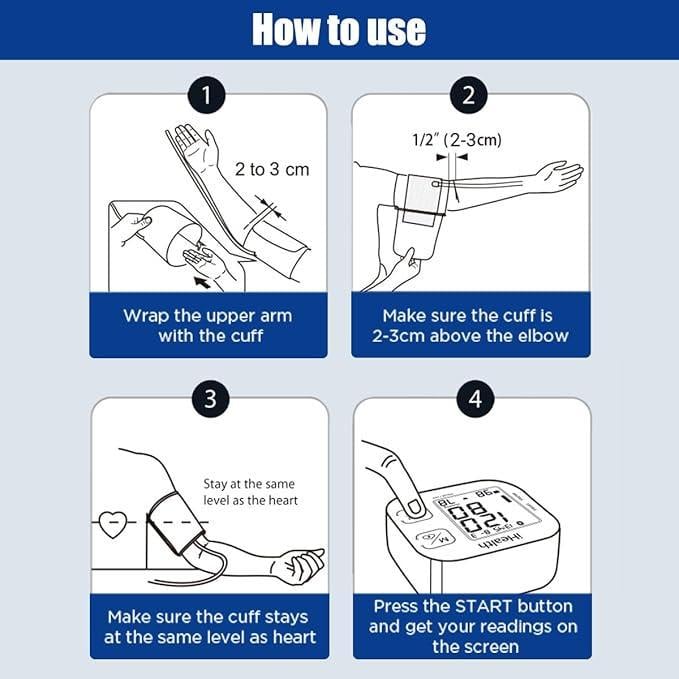 Тонометр для домашнего использования Laukum автоматический цифровой - фото 5 Тонометр для домашнего использования Laukum автоматический цифровой - фото 5