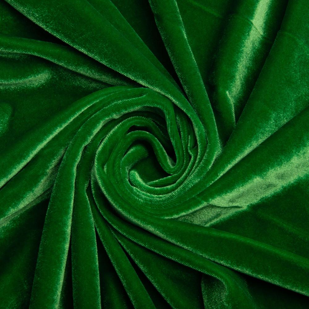 Тканина костюмна оксамитова стрейчева 300 гр/м2 Салат (25360)