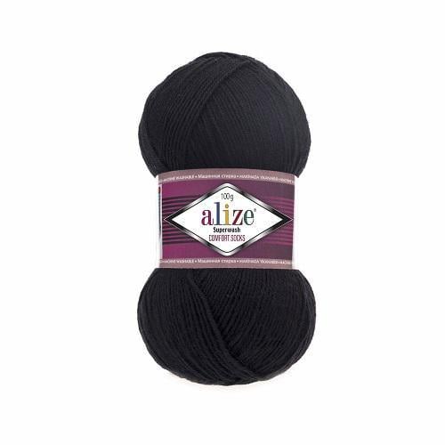 Пряжа носочная Alize Superwash Comfort Socks цвет 60 Черный (1724344750)