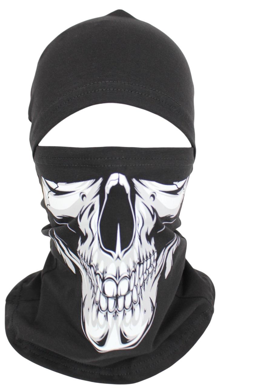 Балаклава летняя МК с принтом Скелет Черный (3596465)