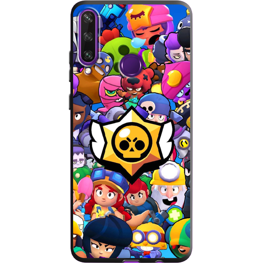 Чехол Boxface Huawei Y6p Brawl Stars Черный силикон (40017-up2389-40308)