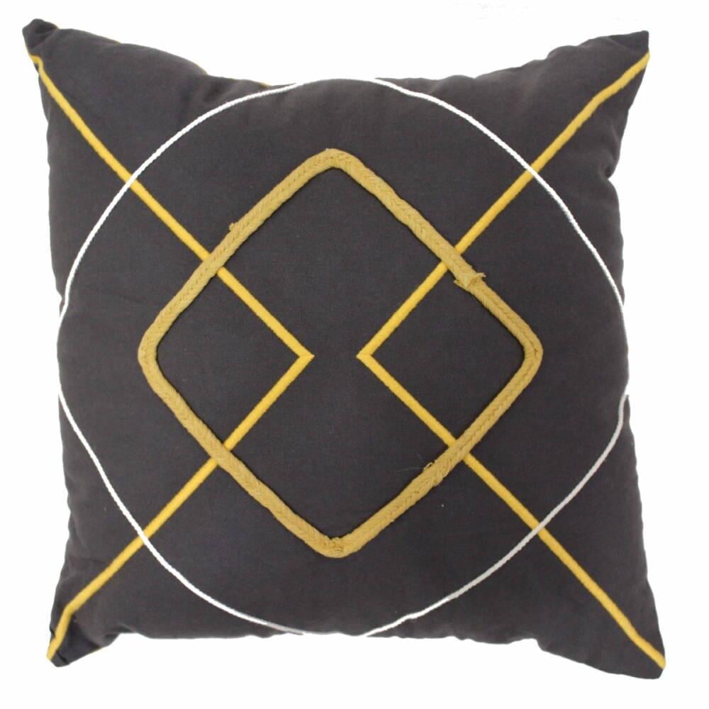 Подушка декоративная Maestro 40x40 см Серый/Желтый (000085892)