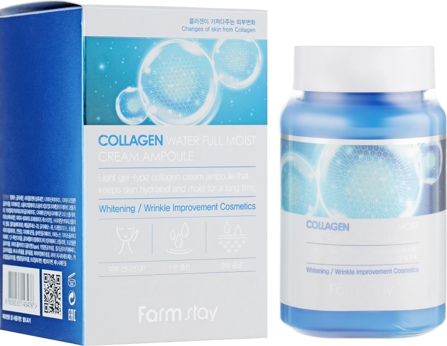 Крем-сыворотка увлажняющий FarmStay Collagen Water Full Moist Cream Ampoule с коллагеном 250 мл (2590107986) Крем-сыворотка увлажняющий FarmStay Collagen Water Full Moist Cream Ampoule с коллагеном 250 мл (2590107986)