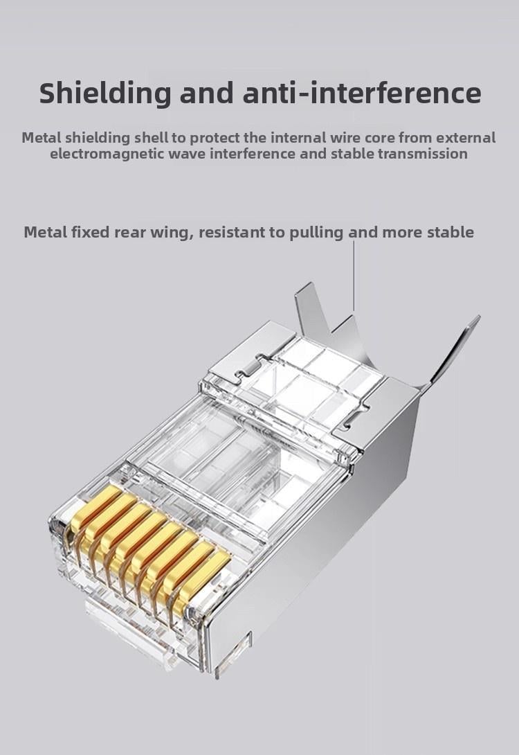 Коннектор Ugreen RJ45 Cat6a 10 гбит/с 10 шт. Серебристый (70316) - фото 5
