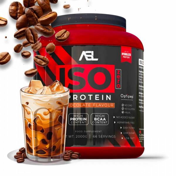 Протеин AllSports Labs Iso Zero Protein iced coffee 2 кг