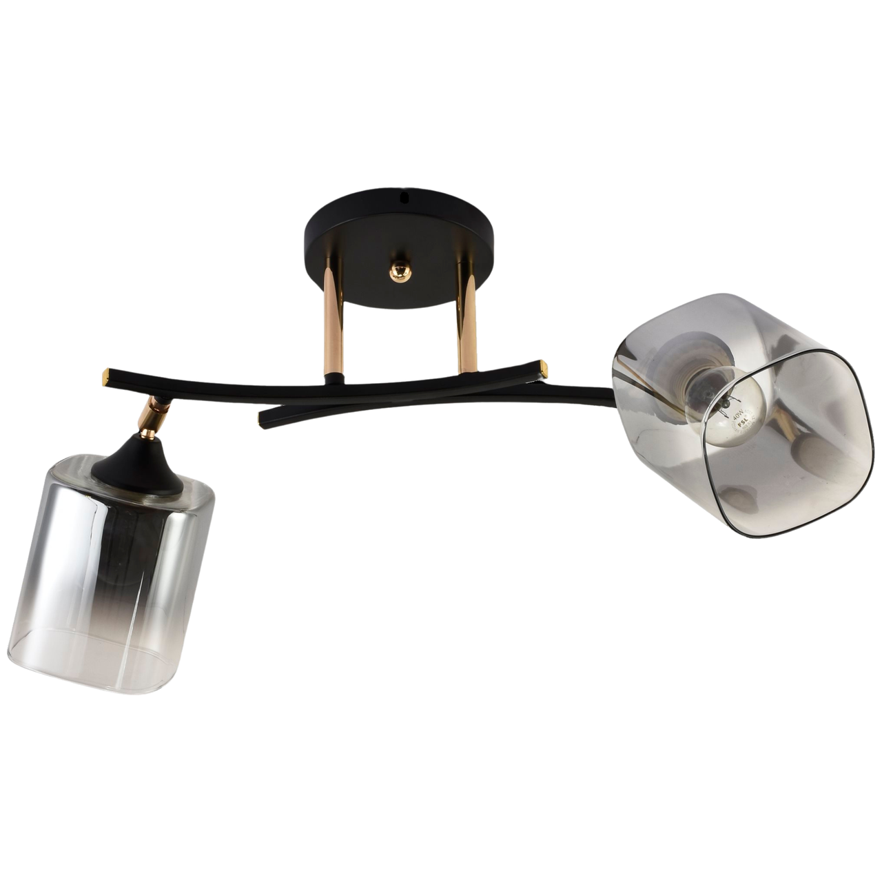 Люстра стекла Valeso V XA1439/2 на два плафони Чорно-золотий (31954619)