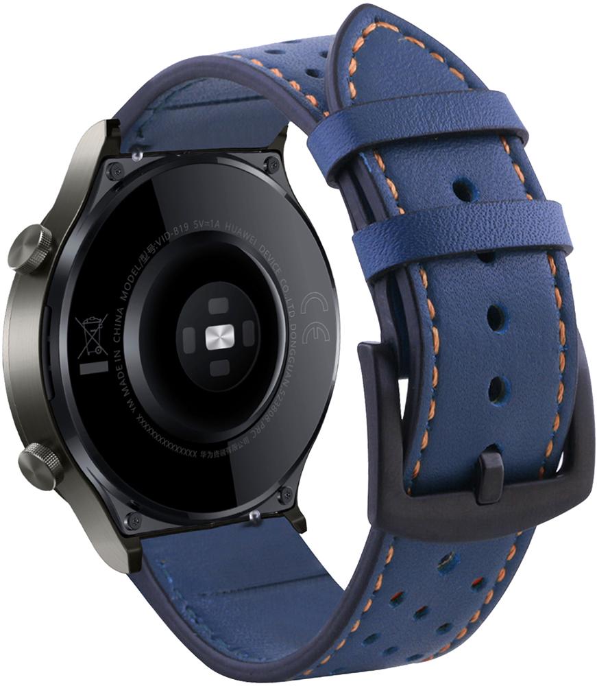 Ремінець шкіряний Classico для Huawei Watch GT 2 Pro Blue (23343-28) - фото 1