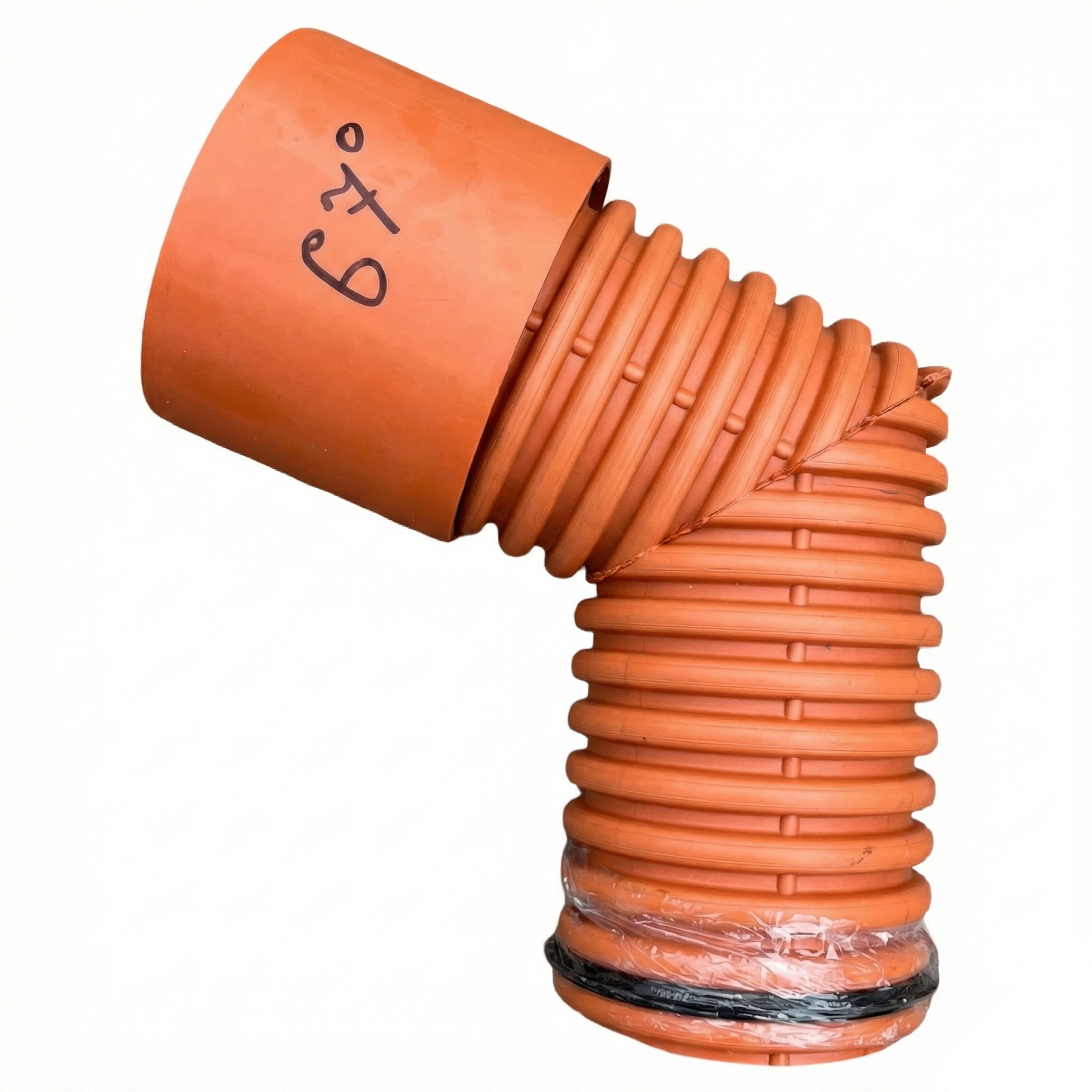 Колено наружной канализации Инсталпласт гофрированное 160 мм 67° (AKD59396)