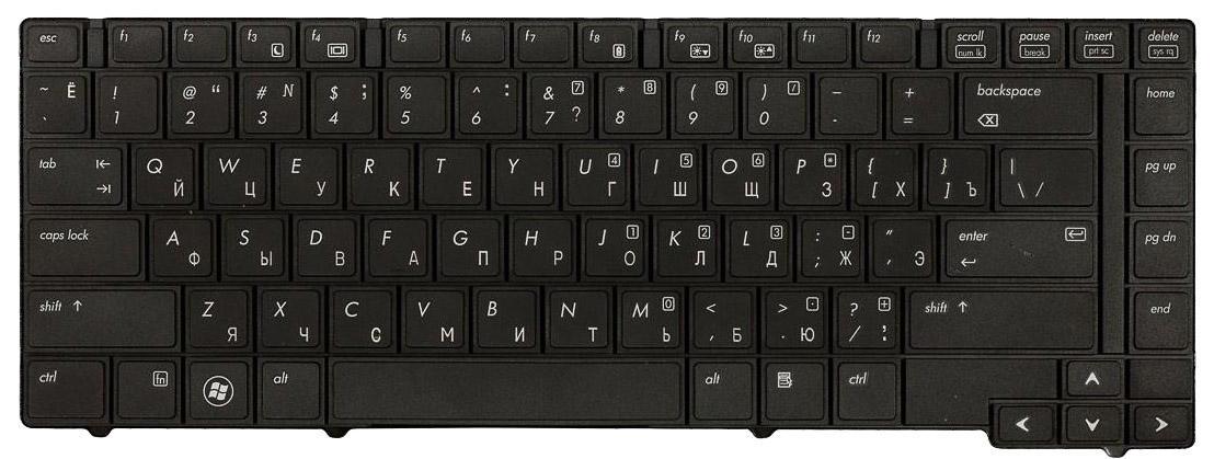 Клавиатура для ноутбука HP ProBook 6440B/6445B Black Клавиатура для ноутбука HP ProBook 6440B/6445B Black