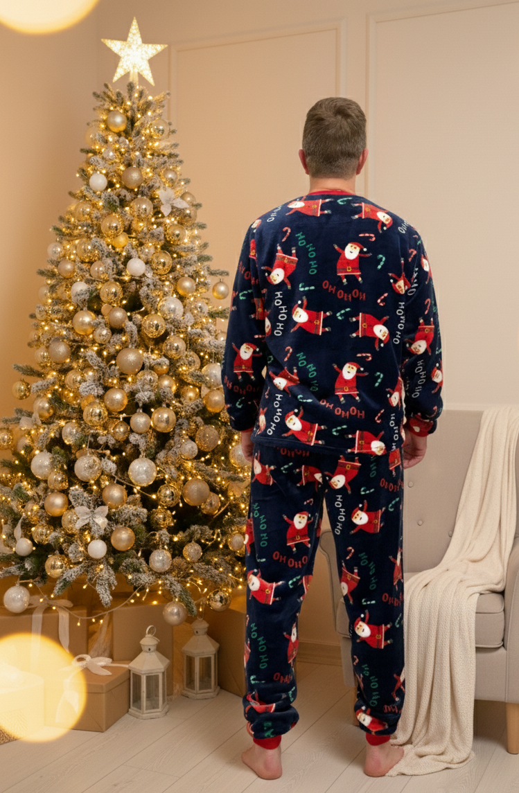 Пижама мужская теплая COSY Santa XL Синий (VEL060) - фото 3