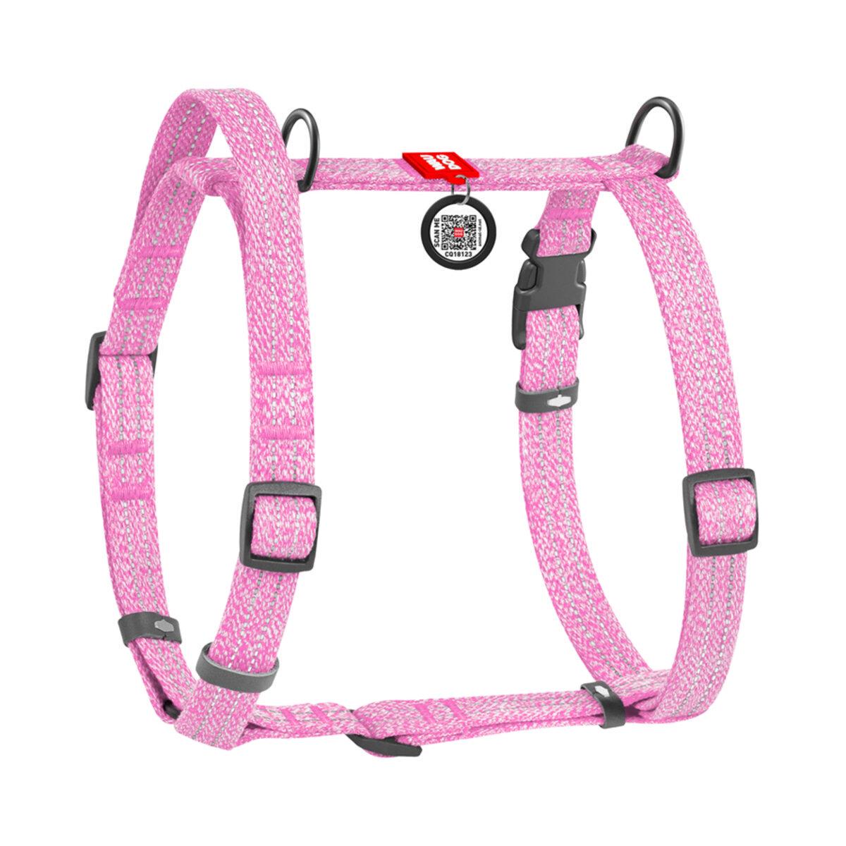 Шлея для собак анатомічна Waudog Re-cotton з QR-паспортом/світловідбивна L 25 мм х 60-85 см х 60-100 см Рожевий (25937 Col) Шлея для собак анатомічна Waudog Re-cotton з QR-паспортом/світловідбивна L 25 мм х 60-85 см х 60-100 см Рожевий (25937 Col)