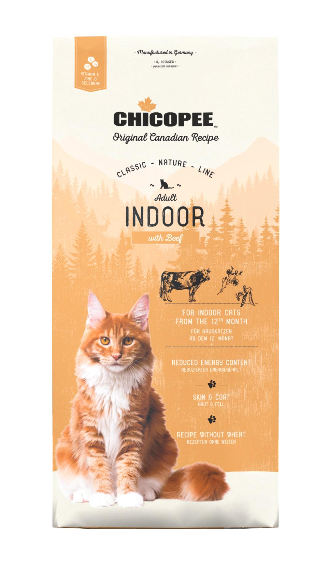 Корм сухой для кошек Chicopee Classic Nature Line Indoor Beef 400 г
