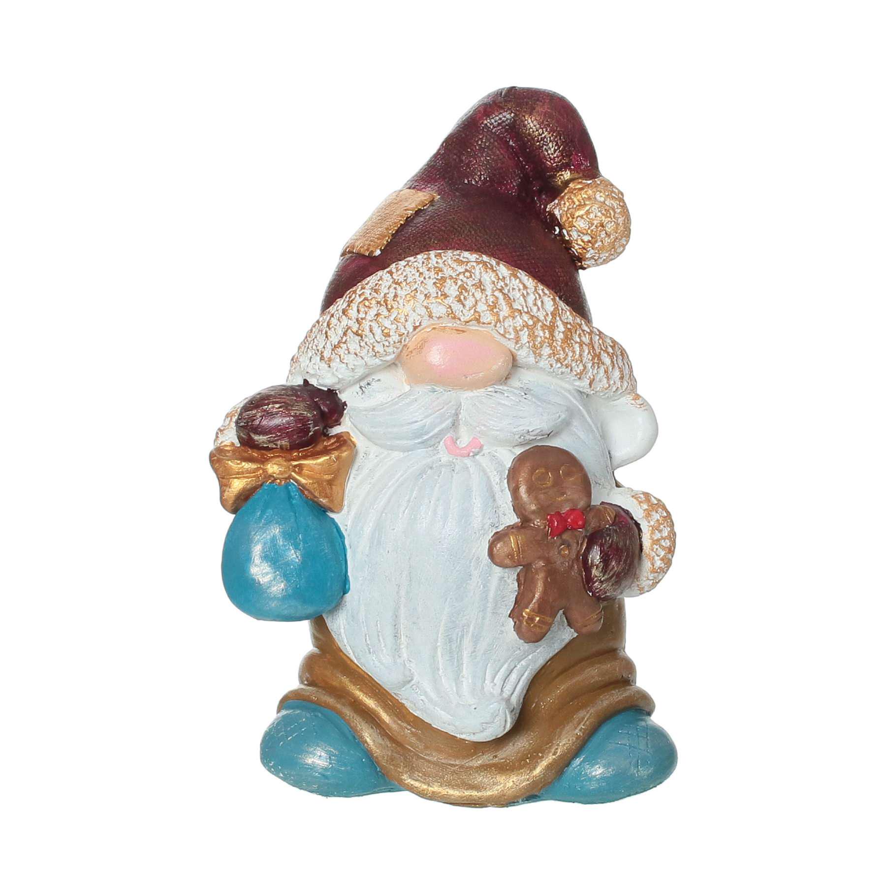 Сувенир декор для дома Гномик новогодний подарочный гипс 20 см