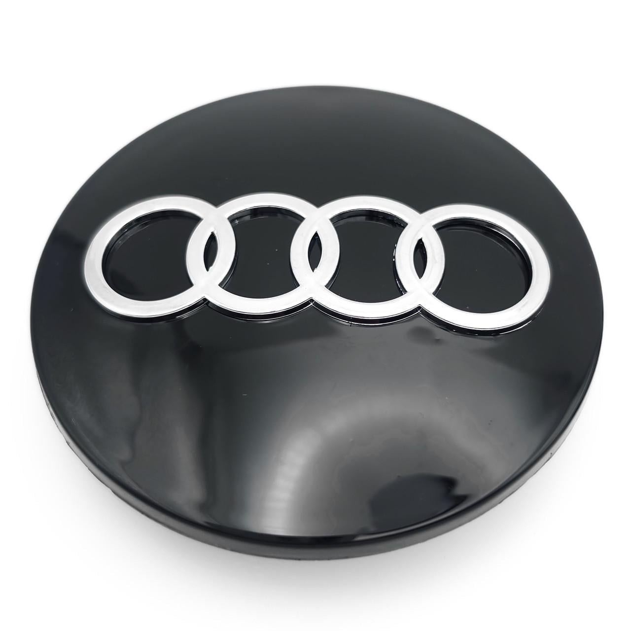 Колпачок заглушка ступицы колеса Audi 68 мм Черный/Хром (3009780139)