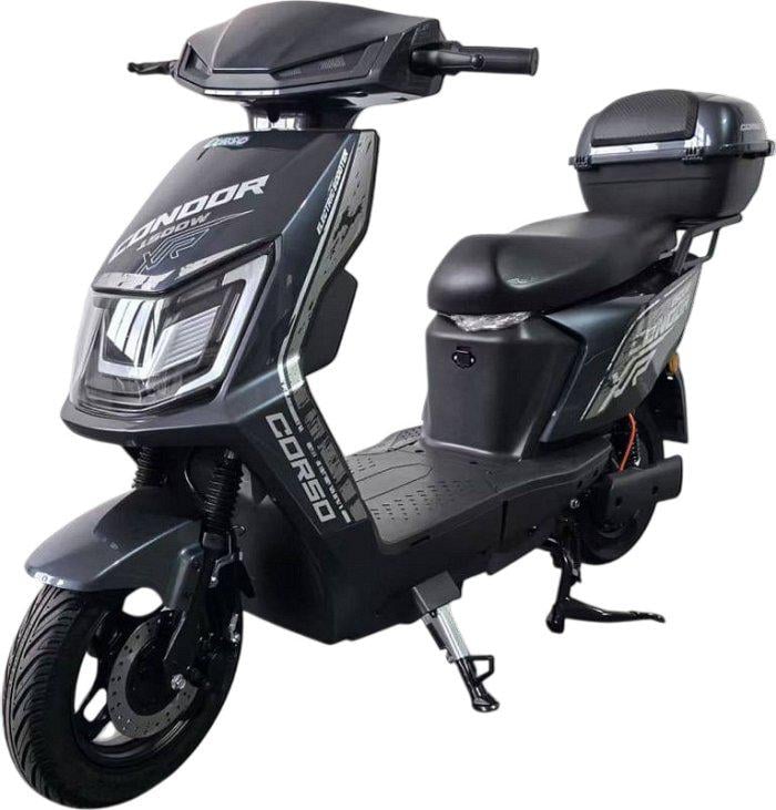 Электроскутер двухместный Corso CONDOR 1500W 72V/30Ah LiFePO4 Серый