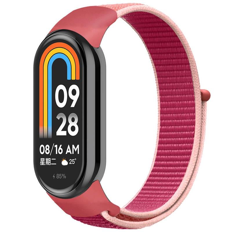Ремінець Nylon New для Xiaomi Mi Band 8/9 Pomegranate Red/Pink (00000077679_8)
