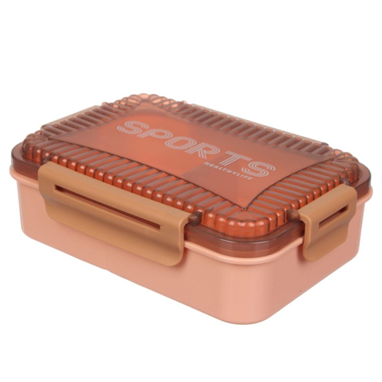 Ланч-бокс 3-х секционный 1500 мл Розовый (2402)