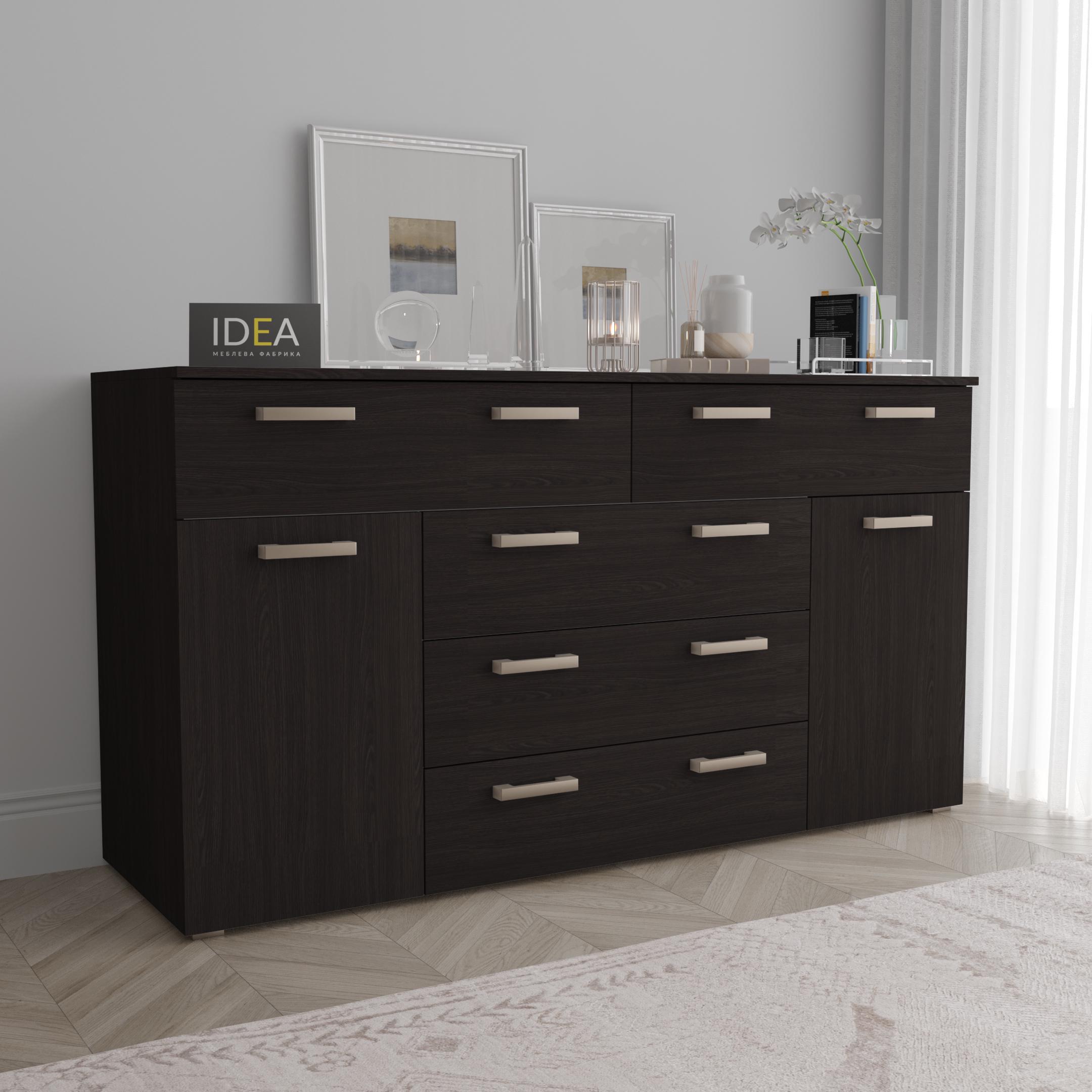 Комод Idea ТКБ-377.2 на 5 шухляд з дверима Венге темний (26718297)