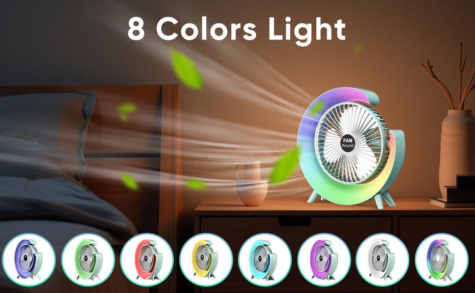 Вентилятор настольный с LED подсветкой RGB/на аккумуляторе/USB (MX-00009125) - фото 3 Вентилятор настольный с LED подсветкой RGB/на аккумуляторе/USB (MX-00009125) - фото 3