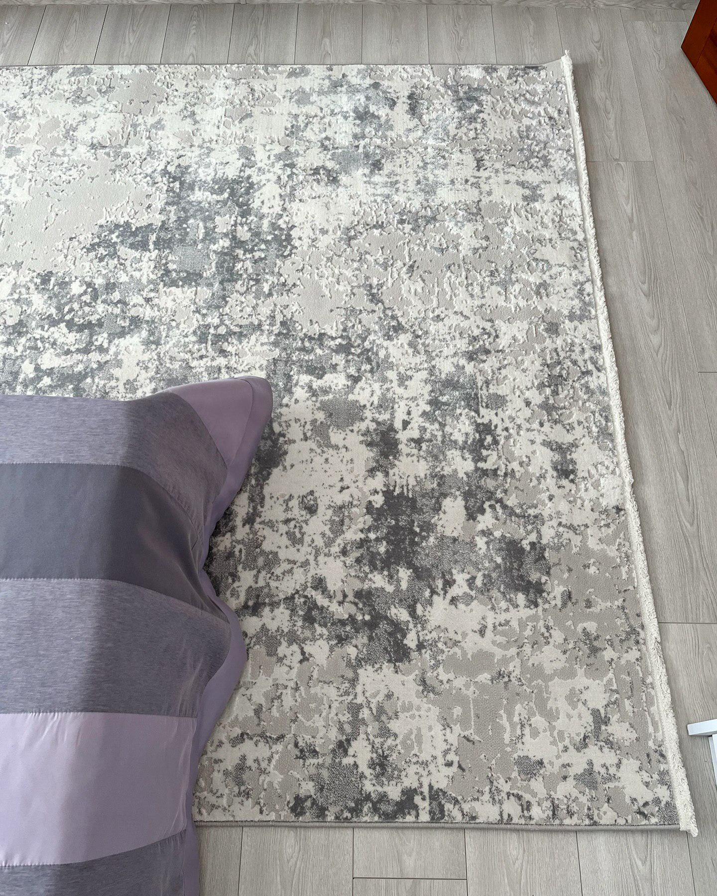 Ковер прямоугольный 300х400 см с переливом Серый