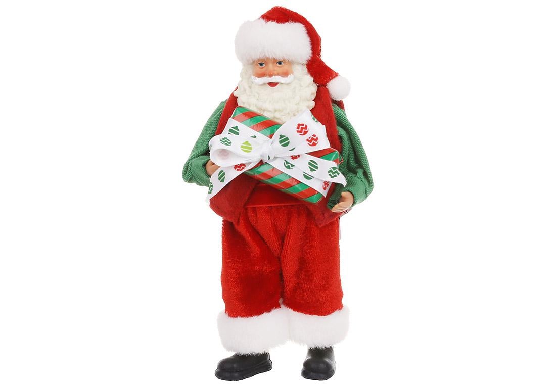 Фигурка-подвеска новогодняя декоративная BonaDi Санта 18 см Красный с зеленым (NY14-795)
