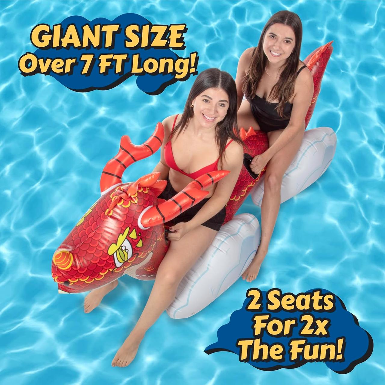 Надувна платформа Гігантський дракон для плавання в басейні на 2 особи - фото 4 Надувна платформа Гігантський дракон для плавання в басейні на 2 особи - фото 4