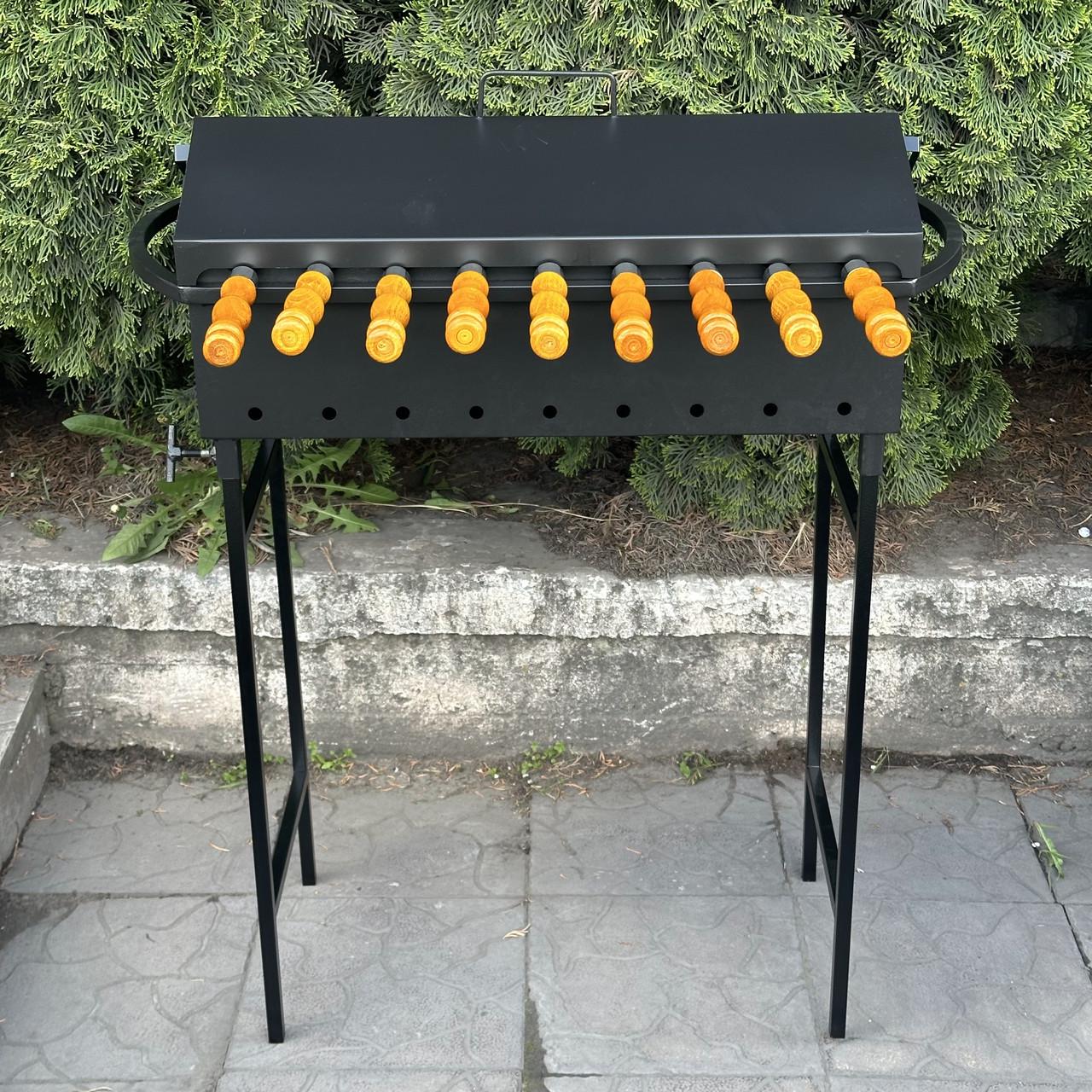 Мангал Розбірний Гектор зі знімними ніжками на 9 шампурів 3 мм (MN9-3) - фото 4