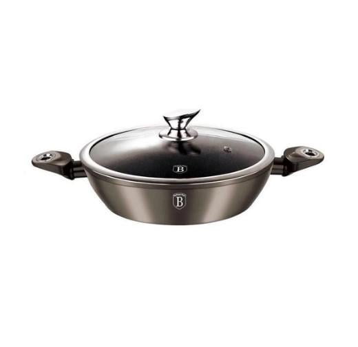 Сотейник Berlinger Haus Carbon Metallic Line с мраморным покрытием и крышкой 32 см (5d169620)