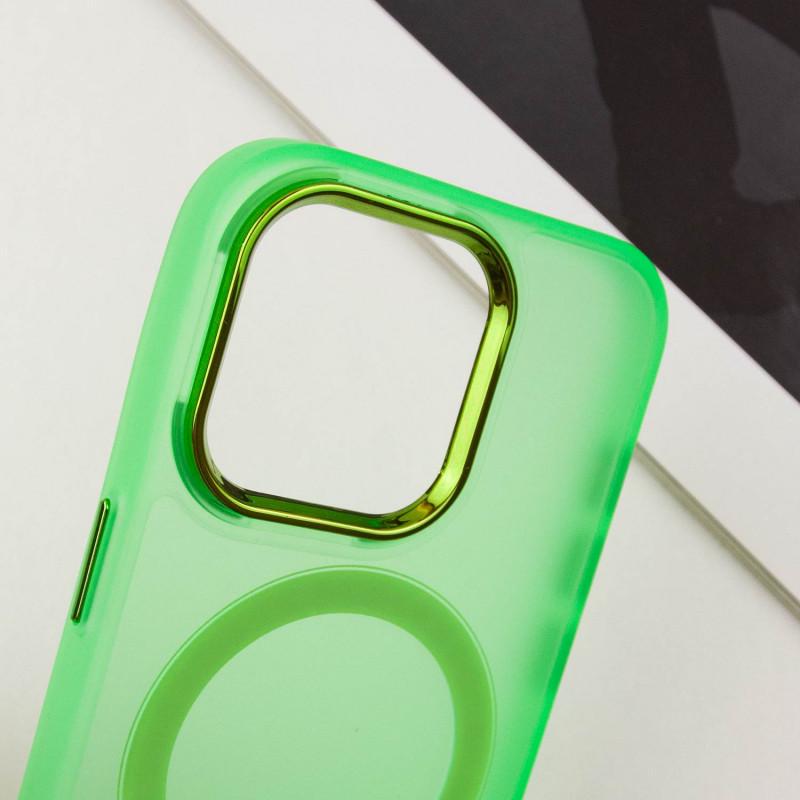 Протиударний Чохол TPU+PC Lily with MagSafe для Apple iPhone 13 Pro Max (6.7") Neon Green - фото 5