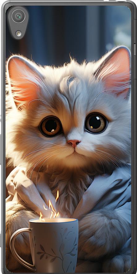 Чехол на Sony Xperia XA F3112 White cat (5646u-399-42517) Чехол на Sony Xperia XA F3112 White cat (5646u-399-42517)