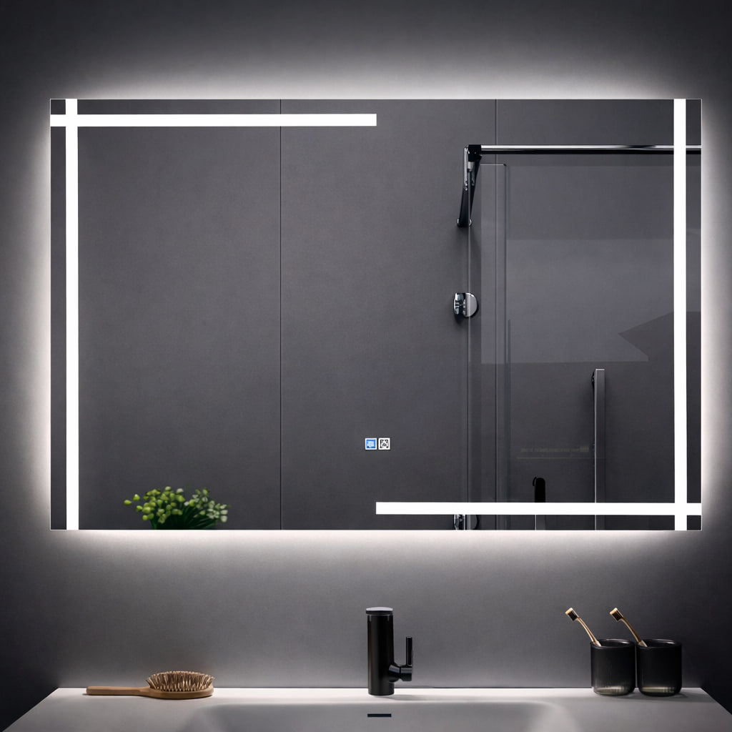 Дзеркало прямокутне для ванної кімнати Insana J-044 сенсорне з LED-підсвічуванням 80х60 см (А0060848)