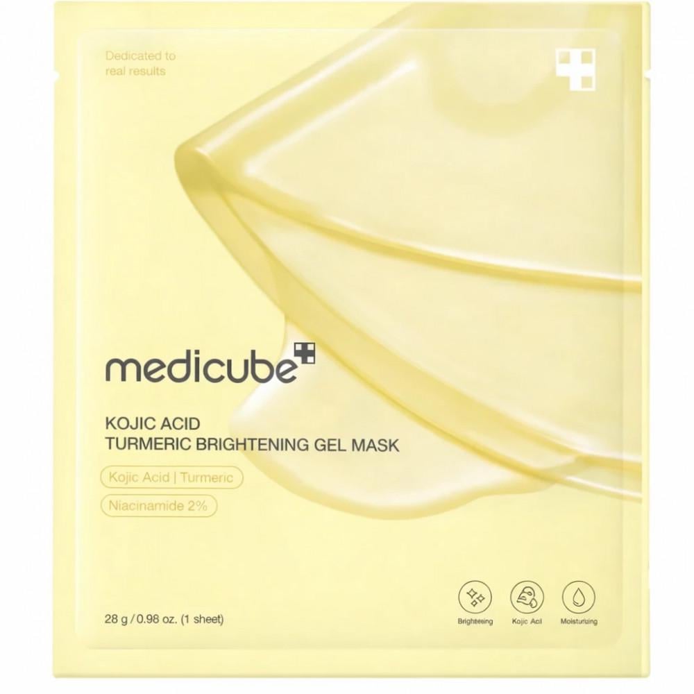 Маска осветляющая Medicube Kojic Acid Turmeric Brightening Gel Mask гидрогелевая с койевой кислотой и куркумой 1 шт. Маска осветляющая Medicube Kojic Acid Turmeric Brightening Gel Mask гидрогелевая с койевой кислотой и куркумой 1 шт.