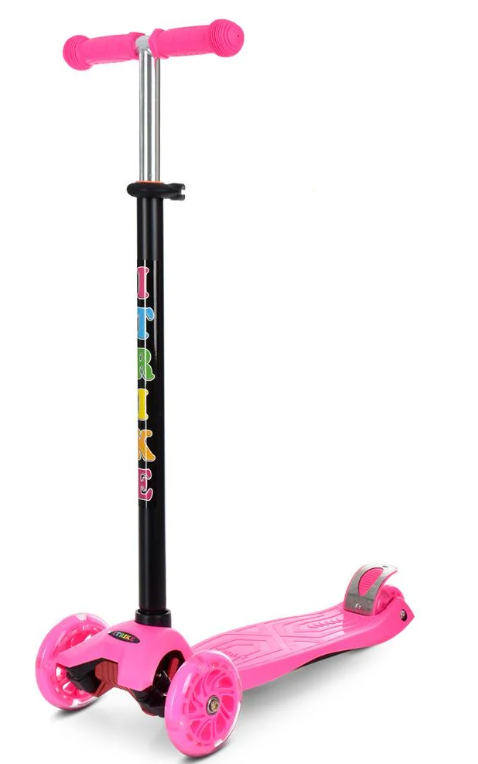 Самокат трехколесный детский itrike Розовый (JR 3-003-P1)