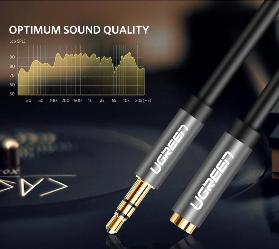 Кабель аудіо Ugreen 3,5 мм подовжувач 1,5 м Black (AV118) - фото 5 Кабель аудіо Ugreen 3,5 мм подовжувач 1,5 м Black (AV118) - фото 5