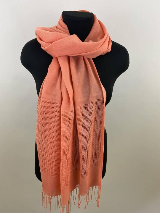Шарф весенний Персиковый (ШарфВоск12)