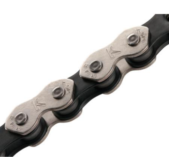 Цепь на велосипед KMC K1 Wide BMX/FIX односкоростная 1/2x1/8 110 звеньев с замком Silver/Black (BK1WNB110) - фото 3 Цепь на велосипед KMC K1 Wide BMX/FIX односкоростная 1/2x1/8 110 звеньев с замком Silver/Black (BK1WNB110) - фото 3