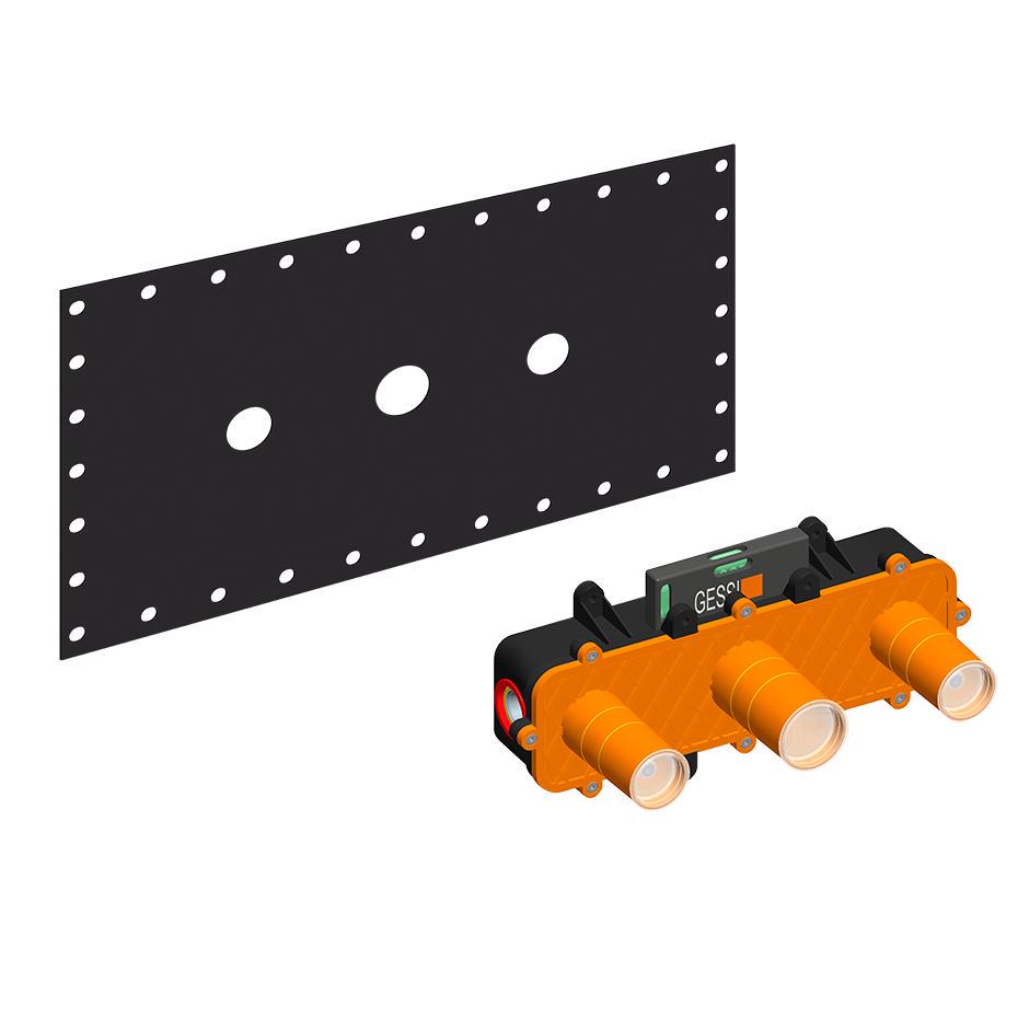 Часть внутренняя встроенного двухвентильного смесителя Хром (45089-031)