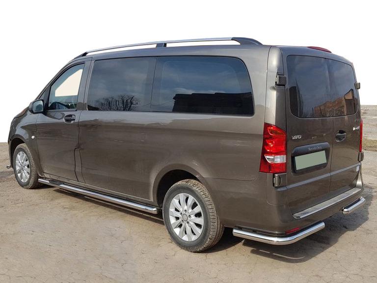 Задняя защита углы AK003 CAN для Mercedes Vito/V-class W447 2014- гг. нержавеющая сталь Хром