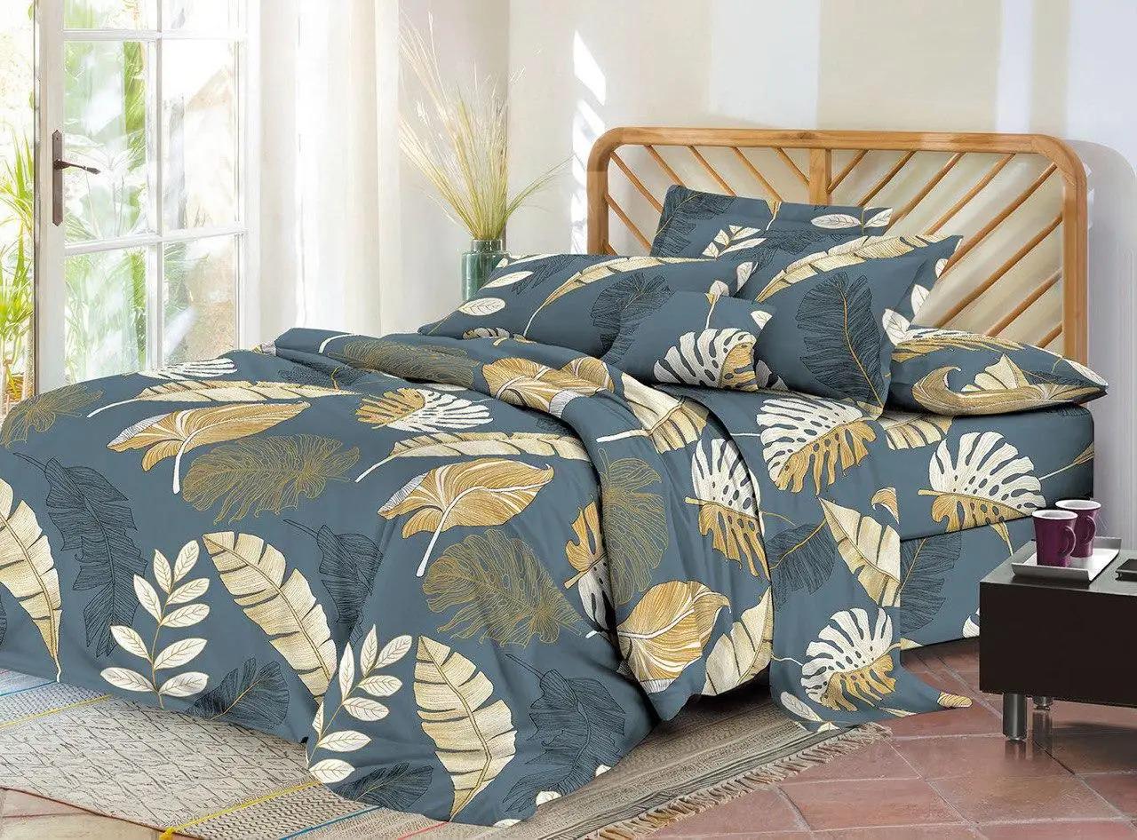 Комплект постельного белья Листья золотые бязь евро 200x215 см наволочки 70x70 см (mc2028015)