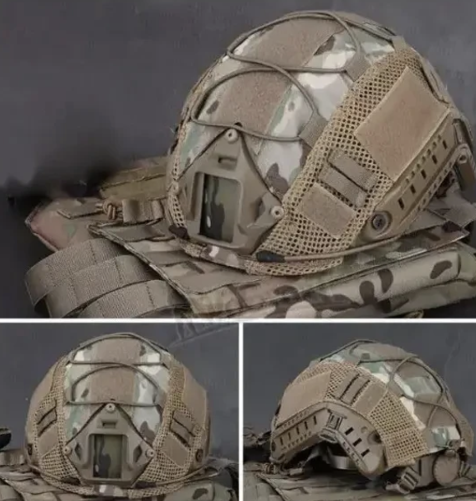 Кавер чохол на каску шолом FAST маскувальний з ріп стоп Multicam (MK001038) - фото 5 Кавер чохол на каску шолом FAST маскувальний з ріп стоп Multicam (MK001038) - фото 5