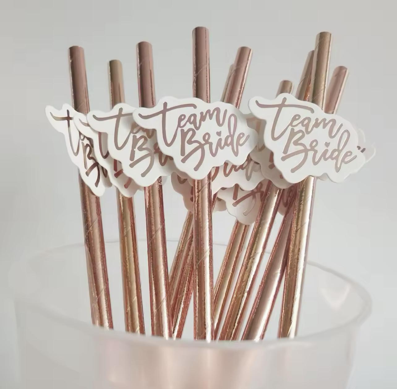 Трубочка для девичника Bride Party Розовое золото (29011858) - фото 4 Трубочка для девичника Bride Party Розовое золото (29011858) - фото 4