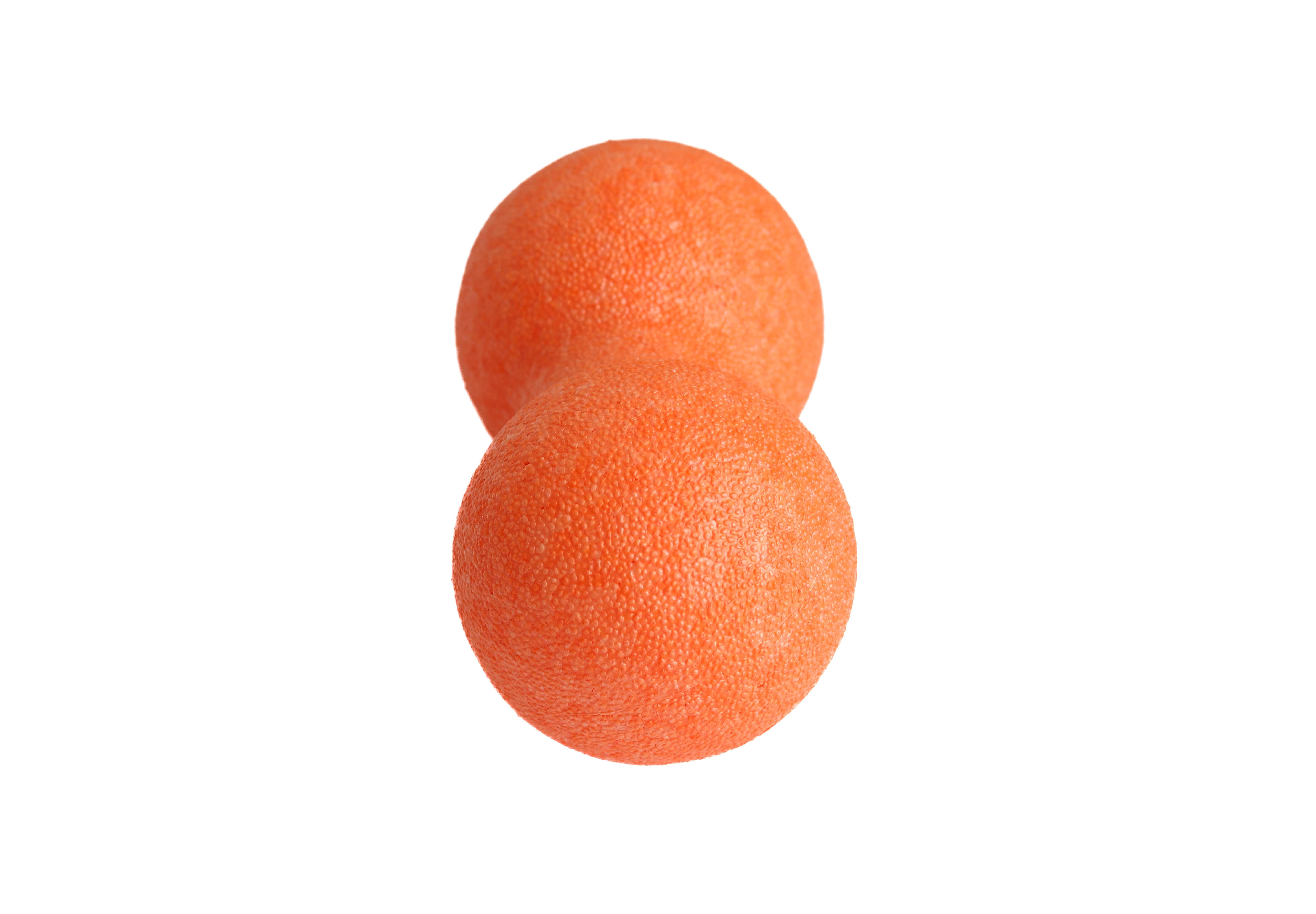 Мяч массажный двойной МФР для спины Peanut Double Ball 16х8 см Orange - фото 3