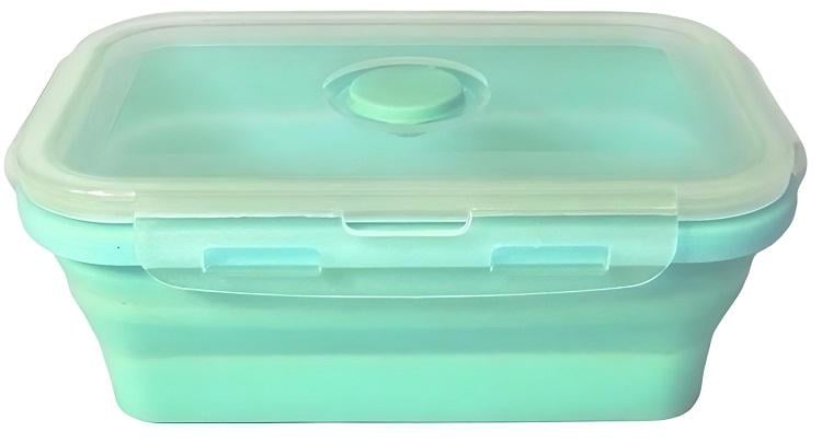 Контейнер складной пищевой силиконовый Stenson MH-3395 1,2 л Мятный