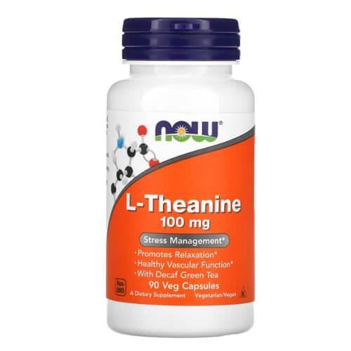 Теанін NOW L-Theanine 100 мг 90 Veg Capsules (NOW-00145)