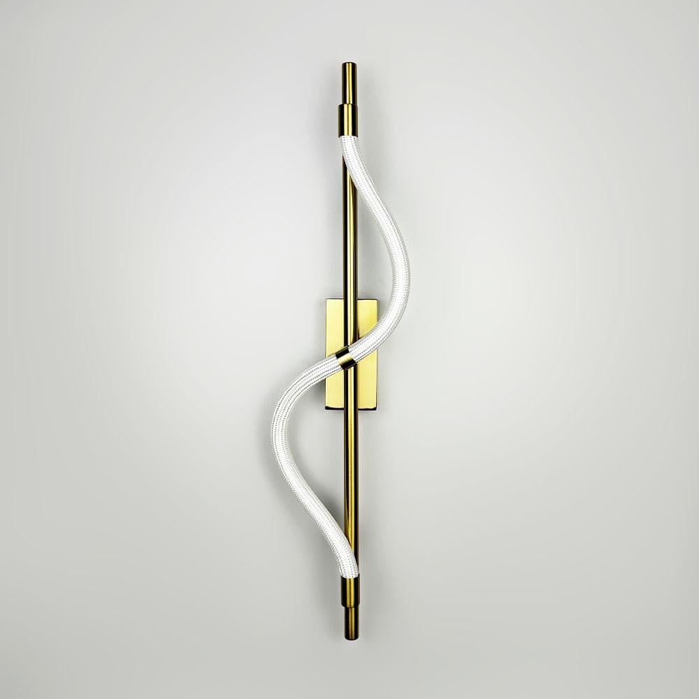 Бра с оплетенным неоном 60 см Латунь (W 201/600 AB)