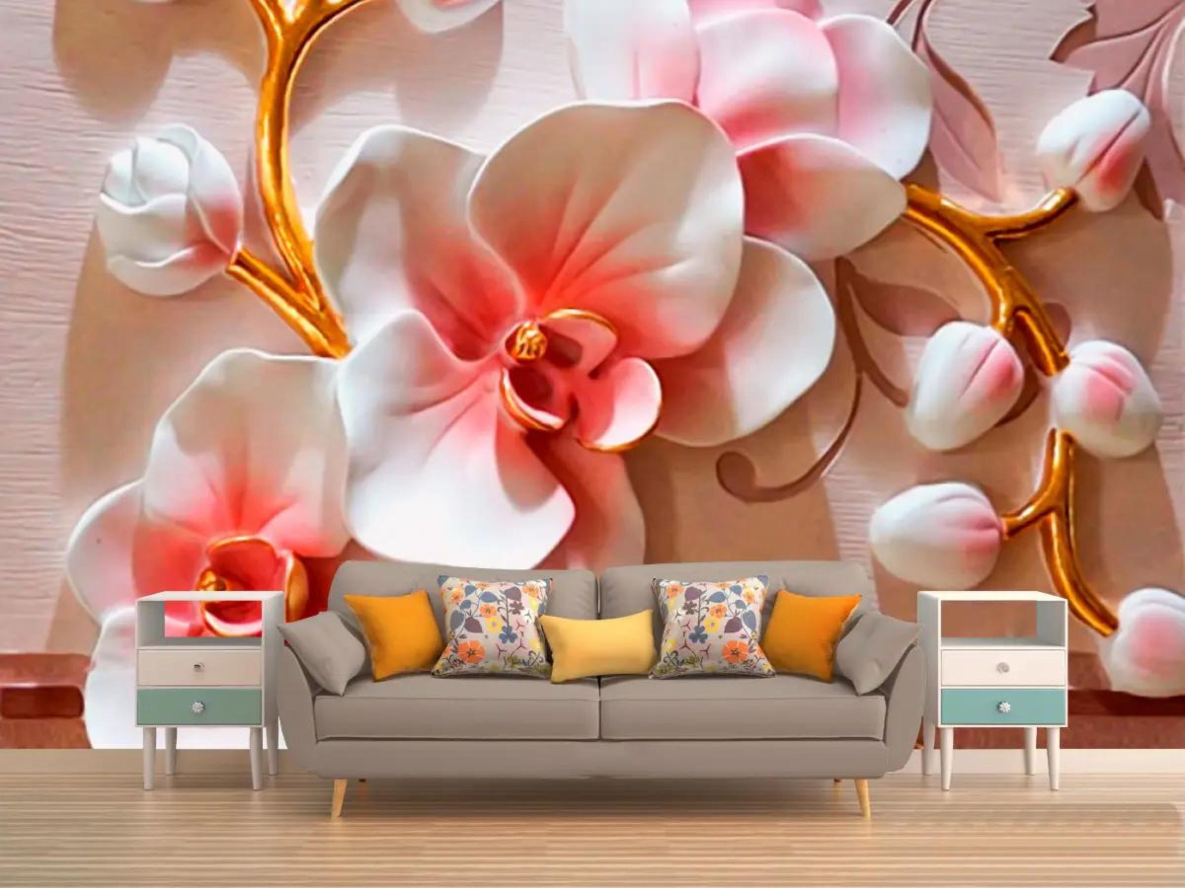 Фотообои 3D орхидеи Разноцветный (00000002)