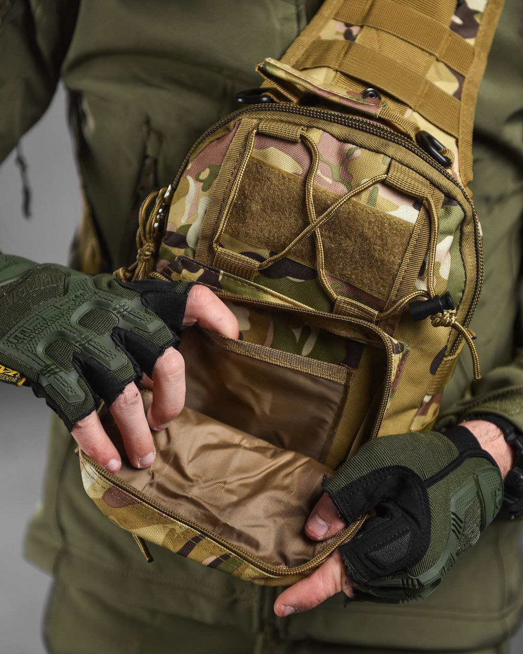 Сумка через плечо военная однолямочная 6 л (T-023) - фото 7 Сумка через плечо военная однолямочная 6 л (T-023) - фото 7