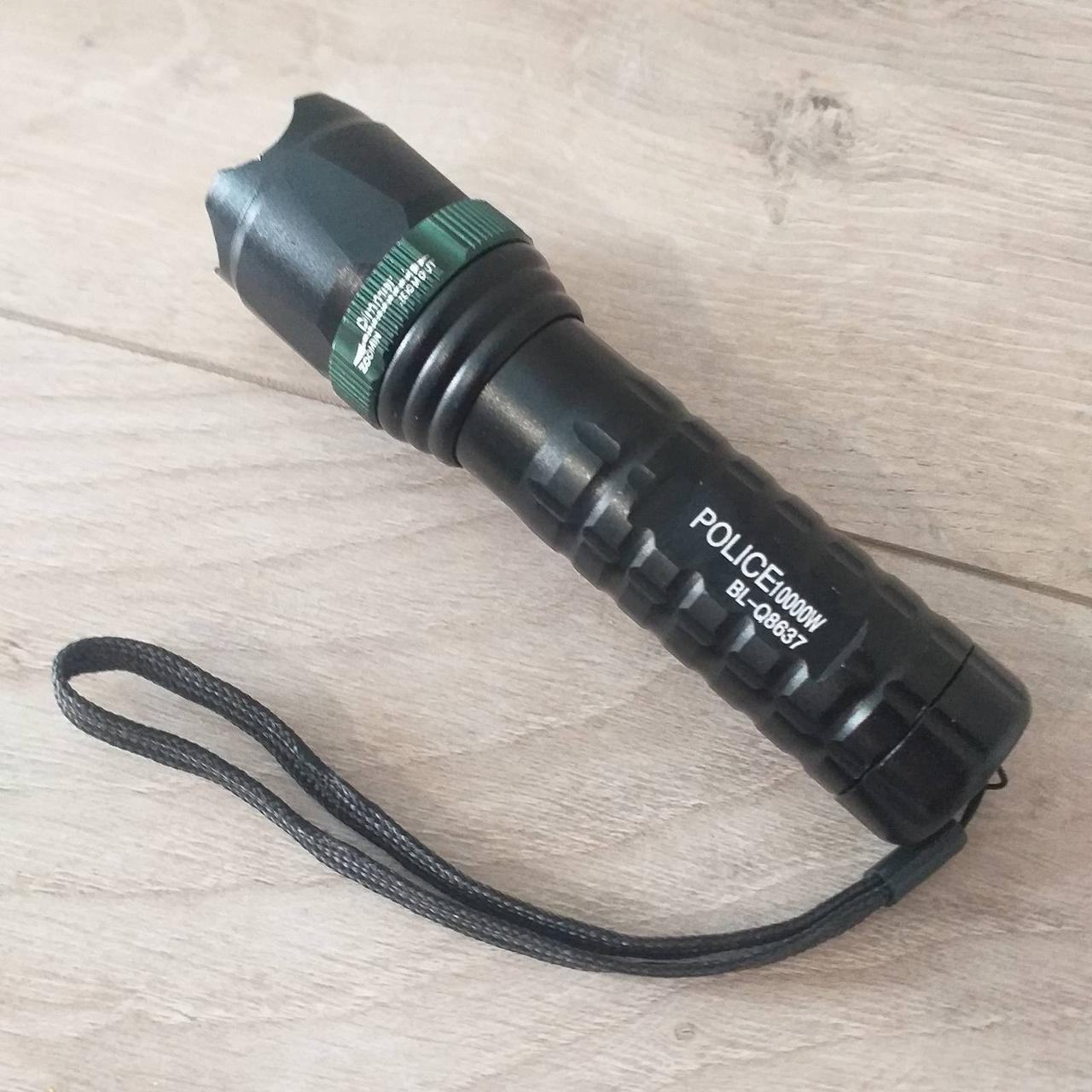 Фонарик тактический ручной BL-Q8637 Черный (KG-9907) - фото 2